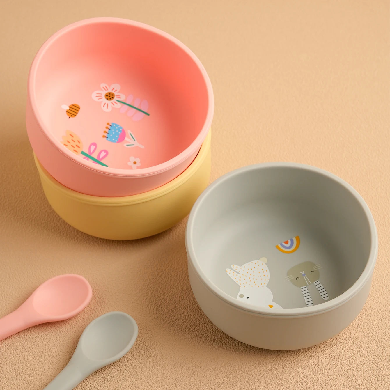 Silicone Baby Feeding Bowl – BPA-Free Non-Slip Toddler Bowl (Easy Grip Design)